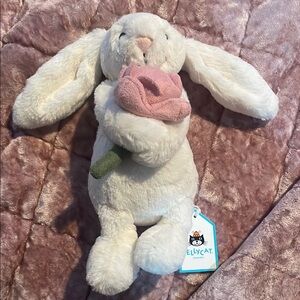 Jellycat Cream Bunny with peony RETIRED